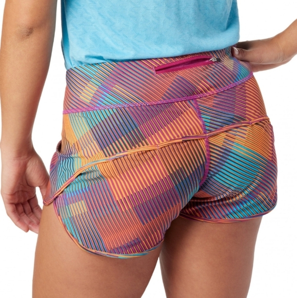 Smartwool Merino Wool Lined Road Running Shorts Pink Orange Blue Small - Picture 2 of 16